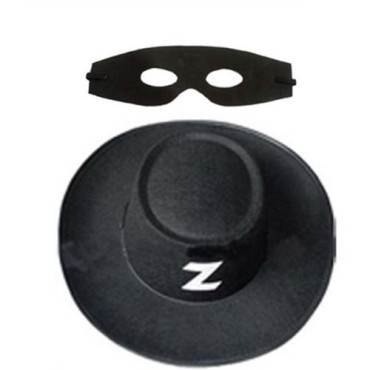 Zorro Şapka Maske Set 