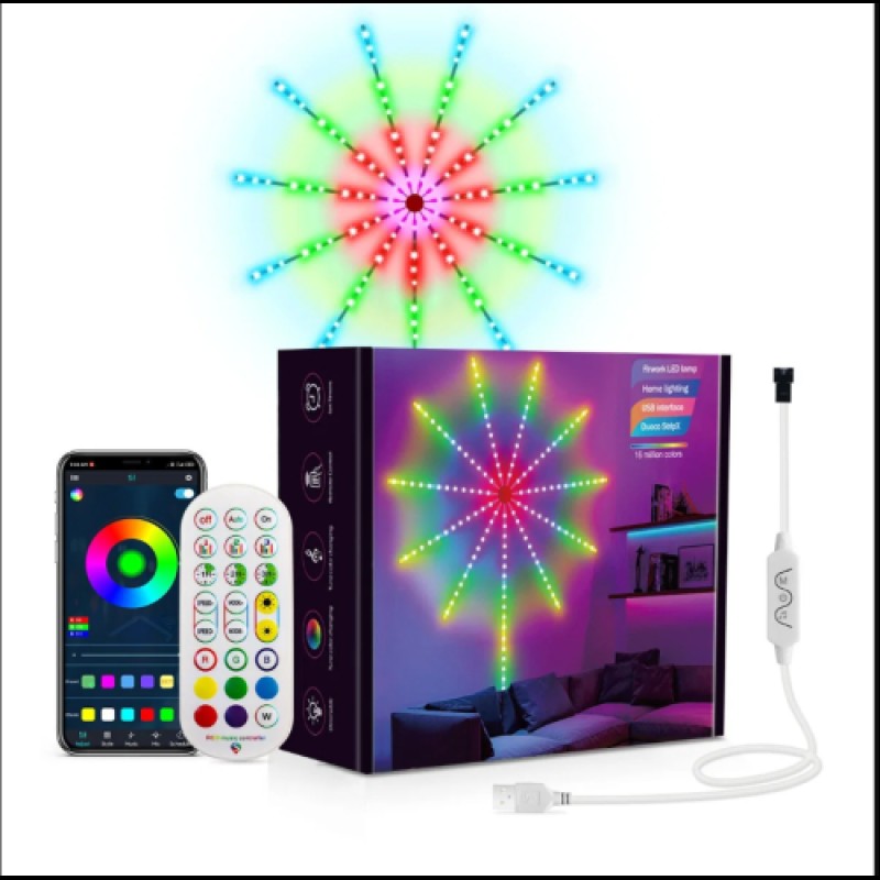 RGB Firework LED Duvar Lambası